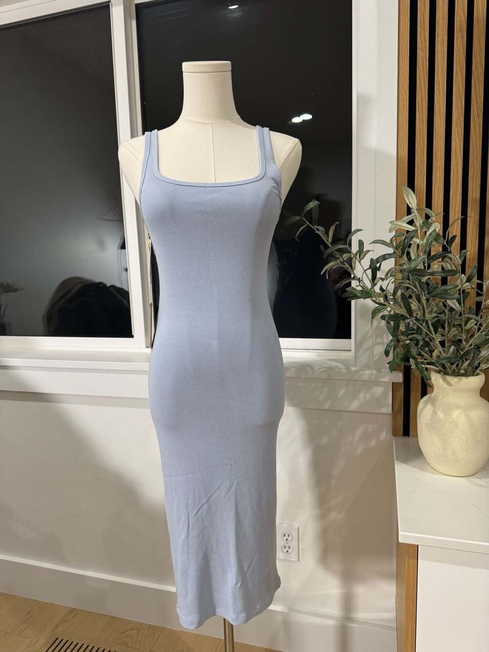 Wilfred Free Murdock Tank Midi Dress in Pastel Blue